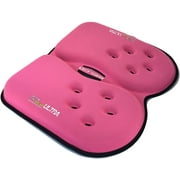 GSeat ULTRA Orthopedic Gel Foam Seat Cushion (Pink)  for Coccyx, Back, Tailbone, Prostate, Postnatal, and Sciatica Pain/Discomfort  Use for Office, Car, Chair, Travel