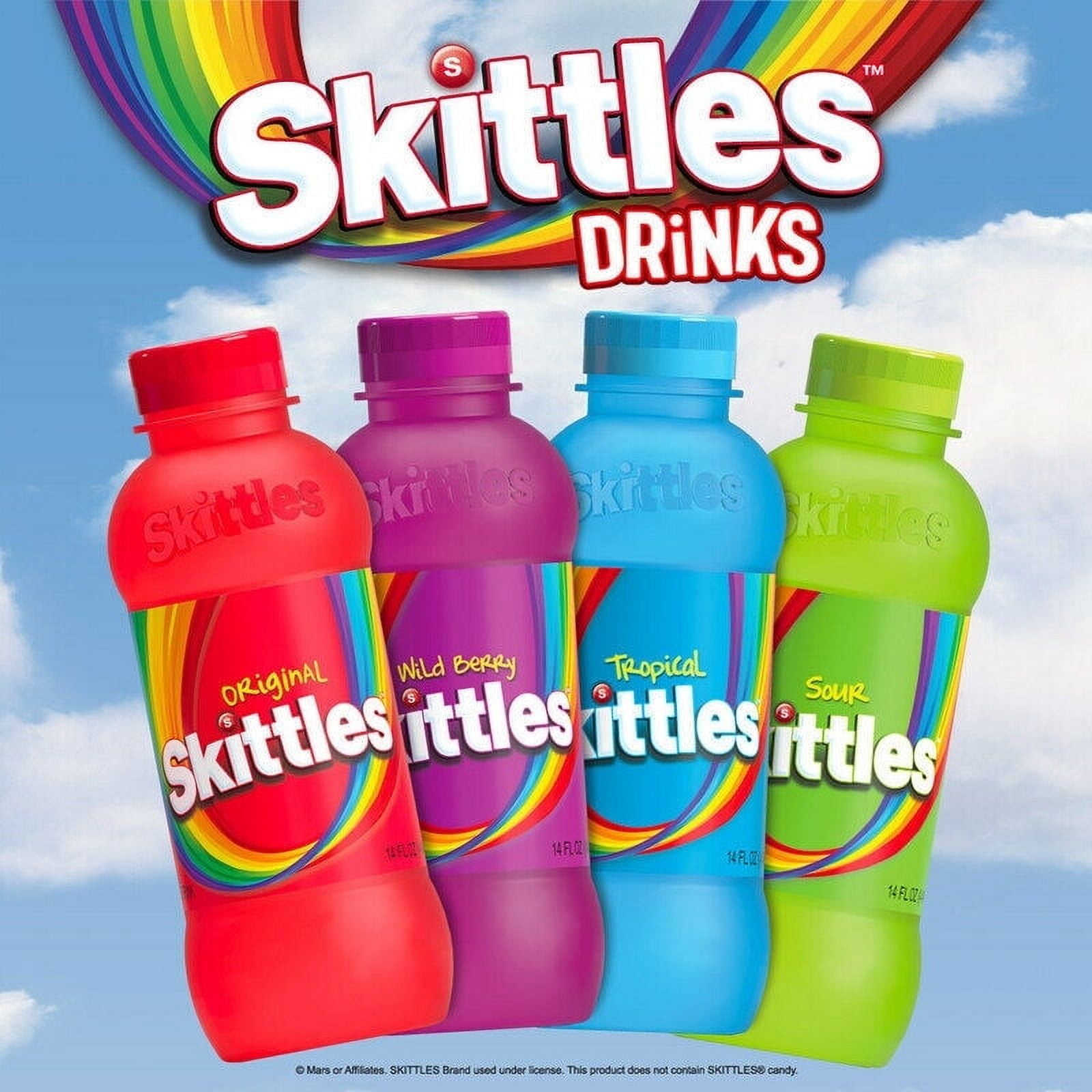 (2 pack) Skittles Original Wild Berry Drink 14oz, 2 Bottles