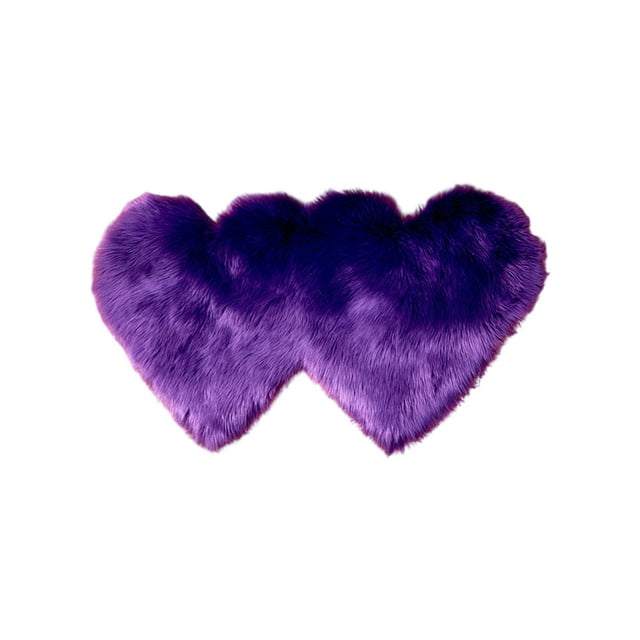 Washable Fluffy Rugs for Bedroom Living Room Bedside Carpet Mats Heart Shaped Non Slip Home Decor 70X35Cm