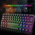 thumbnail image 4 of T60 60% Mechanical Keyboard&Mouse Set, 62 Keys Wired Gaming Keyboard 19 Rainbow Backlit + 6400DPI RGB Ultra-Light Mice+Mouse Pad For Laptop/MAC-Black/Blue Switch, 4 of 5