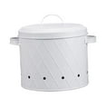 thumbnail image 1 of Olla para patatas, cebollas y ajos, caja metálica ventilada, recipiente para verduras y alimentos. Blanco estilo A, 1 of 9