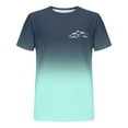 thumbnail image 5 of Men's Ombre Mountain Print Short Sleeve T Shirts Crew Neck Casual Tops Gradient Color Tees for Hiking and Summer Wear, 5 of 6