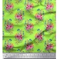 thumbnail image 1 of Soimoi Poly Georgette Fabric Leaves & Floral Print Fabric by Yard 52 Inch Wide, 1 of 3