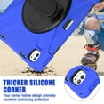 thumbnail image 3 of For iPad Pro 13 M4 2024/iPad Pro 13 M5 2025 Case 13 inch, 360 Hand Strap, Shoulder Strap, Kickstand, Rugged Drop Protection, Blue, 3 of 7