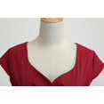 thumbnail image 5 of Women Hepburn Vintage 1950s Retro Style Swing Dresses V-neck Short Sleeve High Waist, 5 of 7