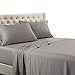 thumbnail image 3 of Royal Tradition Solid 600 Thread Count, 100-Percent Cotton Queen Bed Sheets Set (Grey) Breathable, Deep Pocket, 4 Piece Sheet Set, 3 of 4
