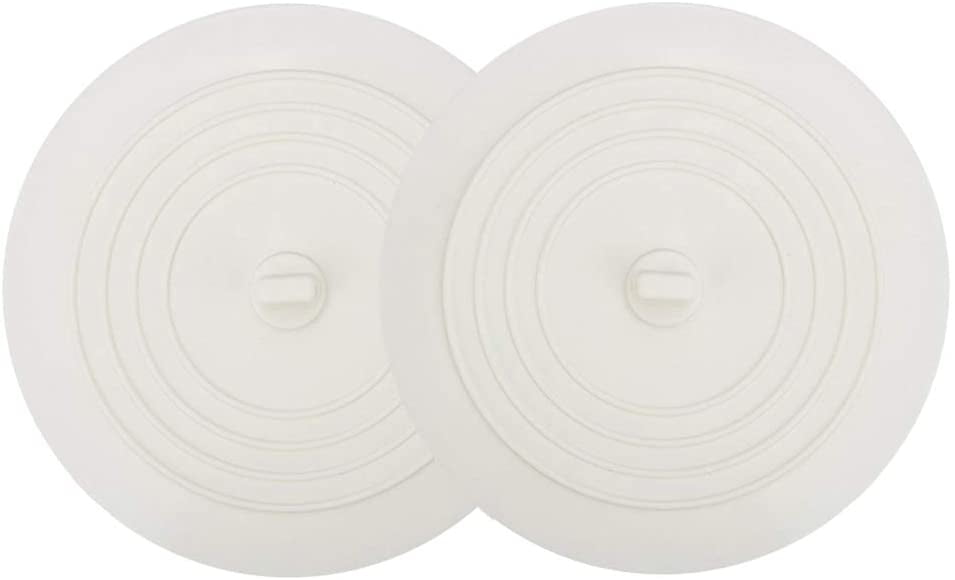 Silicone Drain Plug Sinks Stopper Flat Suction Cover V-TOP Tub Stopper 2 Pack 