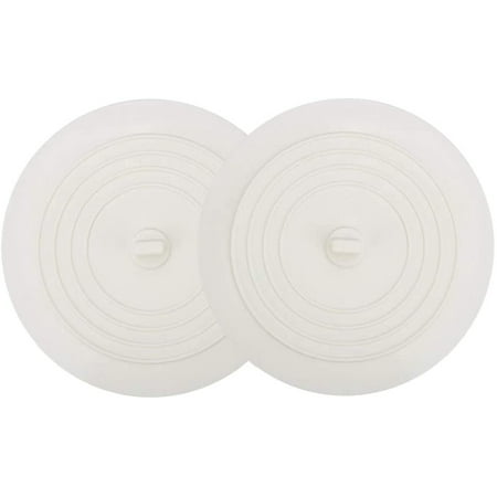 

Tub Stopper 2 Pack 6 inches Large Silicone Drain Plug Hair Stopper Flat Suction Cover for Kitchen Bathroom and Laundry