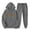 Gray, variant on Up to 50% off Jogging Outfits for Women 2 Piece Cotton Halloween Hoodie and Sweatpant Sets Hooded Pullover Top and Pant Suits (L, Gray)