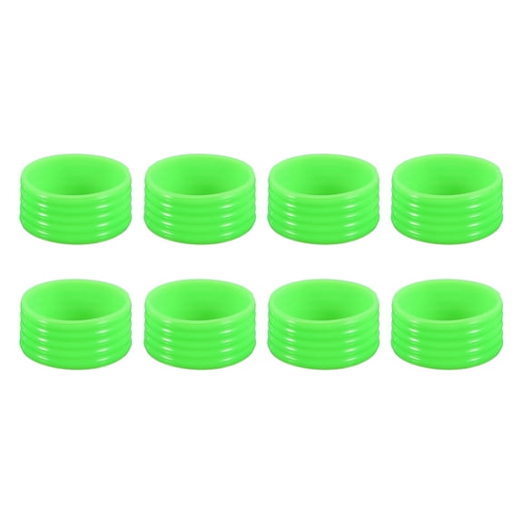 Uxcell Silicone Racquet Grip Band Ring, Anti-Slip Racquet Rubber Rings, Absorbent Overgrip 8 Pcs & Green -Fitting for (Badminton /Pickleball/Tennis Rackets)