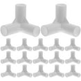 thumbnail image 1 of MasteelfCA 20 Pcs Raccords de Tente en Plastique Connecteur en T Pièces de Rechange, 1 of 8