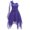 Purple, variant on Alvivi Kids Girls One Shoulder Chiffon Party Dress Wedding Bridesmaid Gown 6-16