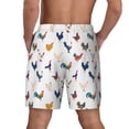 thumbnail image 3 of Kdxio Various Rooster Print Men's Swim Trunks with Compression Liner 7 Inch Inseam Quick Dry Swim Shorts, 3 of 7