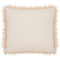 thumbnail image 2 of Nourison Faux Fur Solid Rose Decorative Throw Pillow , 17" x 17", 2 of 2