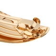 thumbnail image 4 of Shiny Metal Curved Oval Volume French Barrette Clasp Hair Accessories Gold, 4 of 6