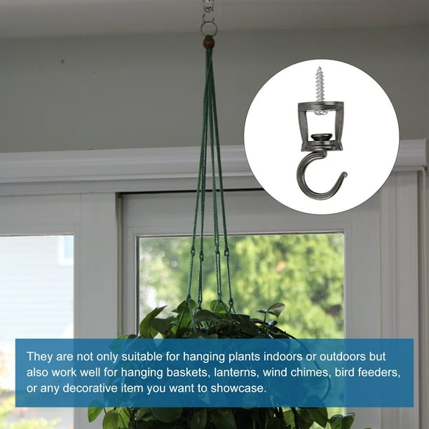 Ceiling Hooks, 2 Pack - Metal Ceiling Hooks for Hanging Plants, Screw-in Plant  Hooks for Ceiling (Black) - Walmart Business Supplies
