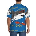 thumbnail image 3 of Kdxio Men'S Hawaiian Shirt For Men Short Sleeve Shirt Shark With Sunglasses And Lobste Summer Casual Holiday Beach Button Down T-Shirts, 3 of 5