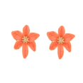 thumbnail image 2 of SmartBy 1 Pair Stud Earrings Retro Style Colorful Enamel Flower Shape Ear Studs Shiny Personalized Earrings Jewelry Gift, 2 of 7