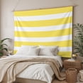 thumbnail image 3 of Yellow Striped Tapestry for Bedroom Wall Hanging Tapestry, Modern Simple Monochrome Geometric White Ceiling Backdrop Tapestries Poster Blanket Wall Decor for Teens Room Living Room Dorm 39" x 59", 3 of 8