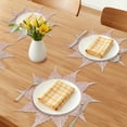 thumbnail image 2 of Unique Bargains Set of 6 Washable Farmhouse Leaf Shape Placemats Indoor Rose Gold, 2 of 6