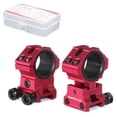 thumbnail image 1 of WestHunter WH201 Adjustable Height Picatinny Scope Rings, 1 Inch 30 mm | Red, 1 of 6