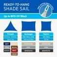 thumbnail image 7 of Coolaroo Ready to Hang Outdoor Sun Shade Sail Triangle 90% UV Block Protection for Backyard, Garden, Patio, Playground, 16'5" Triangle, Pebble, 7 of 7