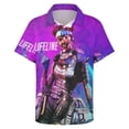 thumbnail image 5 of Apex Legends Lifeline Casual Short Sleeve Shirt Lapel Collar Shirt Summer Beach Shirt XL, 5 of 8