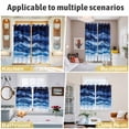 thumbnail image 6 of Navy Blue Ombre Kitchen Curtains 84 Inch Length, Modern Moire Abstract Art Luxury Grommet Top Bedroom Living Room Curtains, Light Filtering Cafe Curtain Drapes 2 Panels Set 84''x84'', 6 of 9
