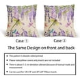 thumbnail image 5 of Spring Summer Flowers Pillow Covers 16X16 Inch Watercolor Purple Wisteria Dragonfly Floral Decorative Pillow Cases Set of 2 Seasonal Throw Pillows Farmhouse Home Decor For Couch Cushion Outdoor, 5 of 6