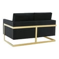 thumbnail image 4 of LeisureMod Lincoln Modern Mid-Century Upholstered Velvet Loveseat with Gold Frame-Color:GoldMaterial, 4 of 9