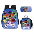 thumbnail image 1 of Smiling Critters School Bag Three-Piece Set Cartoon Backpack Shoulder Bag Pencil Bag Smiling Little Animals, 1 of 2