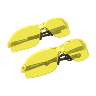 Hyper Tough Safety Glasses with Yellow Polycarbonate Lens, ANSI