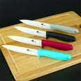 thumbnail image 5 of Ceramic Knife Set 6" 5" 4" 3" Sharp Chef Knives + One Peeler Non Rust White Blade with Sheaths Meat Fruits Vegetables Knife Non Rust Advantage Slicer, 5 of 5
