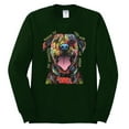 thumbnail image 3 of My Favorite Breed is The One In Need | Colorful Labrador Dog | Dean Russo Art Animal Lover Mens Long Sleeve Shirt, Forest Green, L, 3 of 5