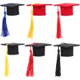 thumbnail image 4 of 6pcs Graduation Hat Bottle Covers Mini Graduation Caps with Tassel Wine Bottle Cover, 4 of 8