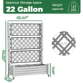 thumbnail image 7 of Joxxoaa Raised Garden Bed with Trellis, Large Outdoor Planter Trellis Box with Drainage Holes and Wheels for Climbing Plants.(White）, 7 of 7