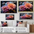 thumbnail image 4 of Designart "Moonlit Zinnias II" Zinnias Wall Art Prints, 4 of 7