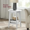 thumbnail image 4 of Round End Table Farmhouse Small Side Table Living Room Corner Table Drink Table White, 4 of 9