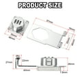 thumbnail image 2 of Password Hasp Locks, Cabinet Door Combination Lock, 90 Degree Barn Door Lock Latch for Cabinets, Barn Door, Silver, 2 of 6