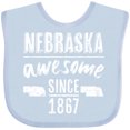 thumbnail image 3 of Inktastic Nebraska Awesome Since 1867 Boys or Girls Baby Bib, 3 of 4