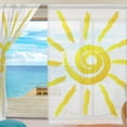 thumbnail image 3 of GZHJMY Sun Illustration Childish Watercolor Sheer Curtains Window Voile Panels Drapes Tulle Curtains, Semi Sheer Curtains 78 Inches Long for Living Room Bedroom, Set of 2 Home Decor, 3 of 4