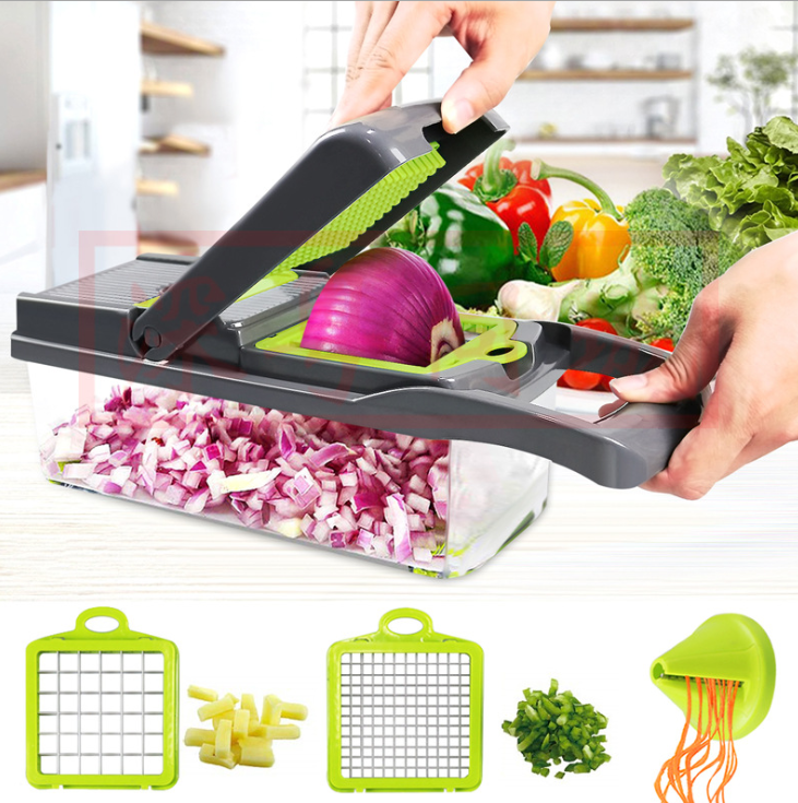 StorageMate Vegetable Chopper Mandolin Slicer 12 in 1 Food Chopper 