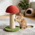 thumbnail image 6 of Lypsnake Mushroom Cat Scratching Post, Natural Sisal Claw Grinding Toy with Stable Round Base, Cute Indoor Cat Scratcher Furniture for Kitten Adult Cat Daily Nail Care, 6 of 6