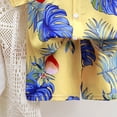 thumbnail image 7 of KPOPLK Toddler Baby Boy Summer Outfit Clothes Short Sleeve Cute Print Button Up Shirt Top Shorts 2Pcs Set(7-8 Years,Yellow), 7 of 7