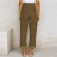 thumbnail image 5 of Baqcunre Wide Leg Pants For Women Womens Casual Corduroy High Waisted Wide Leg Pants Button Up Straight Leg Trousers Womens Sweatpants Pants For Women Brown L, 5 of 8