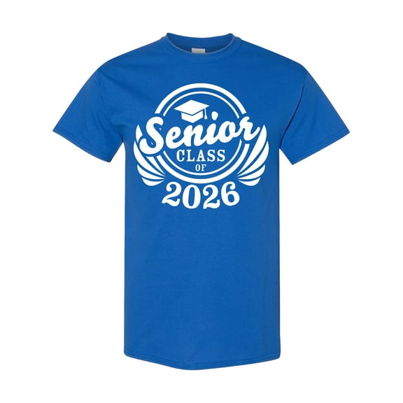 Inktastic Senior Class of 2026 in White with Graduation Cap T-Shirt