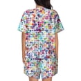 thumbnail image 3 of Lsque Colorful Watercolor Dots Women's Short-Sleeved Pajama Set - 2 Piece Soft and Lightweight Sleepwear Set-Medium, 3 of 9