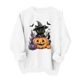 thumbnail image 2 of Trikvn Women's Fall Pullover Sweatshirt Black Cat Witch Hat Pumpkin Graphic Crewneck Long Sleeve Tops Casual Loose Fit Cute Halloween Shirts Apparel Comfortable Wear, 2 of 6