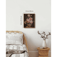 thumbnail image 5 of Drsoum Framed Canvas Wall Art Vintage Rose Flower Classical Painting 11x14in Room Decor for Bathroom Bedroom Living Room - Natural Framed, 5 of 8