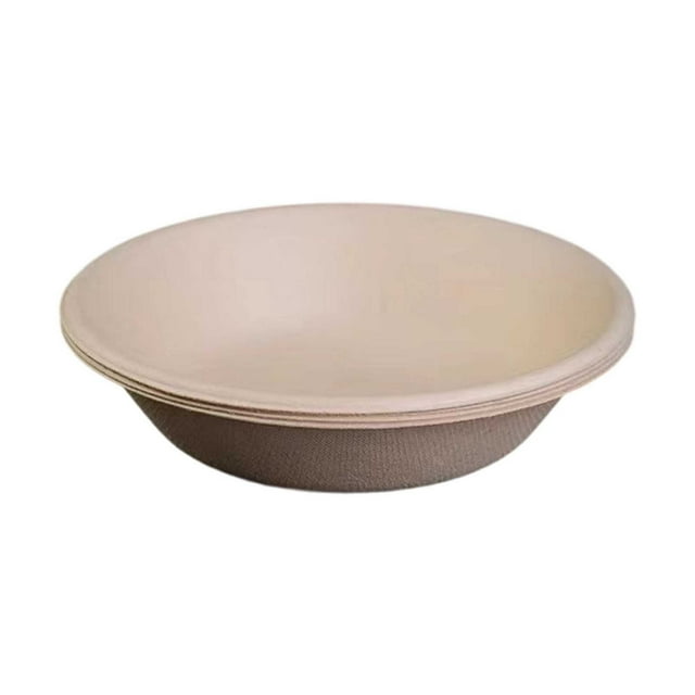 Hearth & Gear Compostable Paper Bowls Biodegradable Disposable Bowls, Heavy Duty Soup Bowls, Bowl For Hot And Cold Food Sugarcane Bowls Storage Containers Food Kitchen Canisters Airtight Large Storage